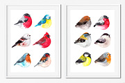 Birds watercolor, an Illustration by irina.vaneeva (Thumbnail 1 of 3)