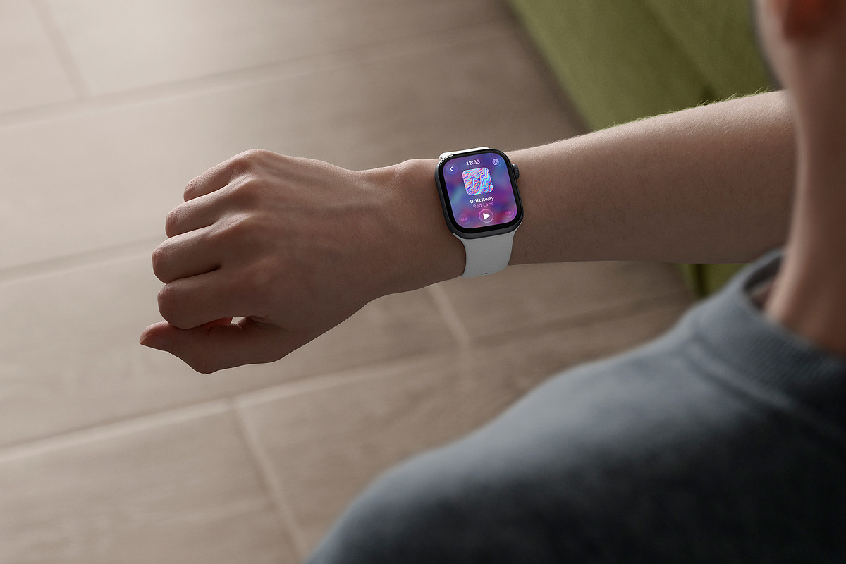 24 Watch Series 11 in Hand Mockups, a Wearable Device Mockup by Asylab (Photo 102 of 107)