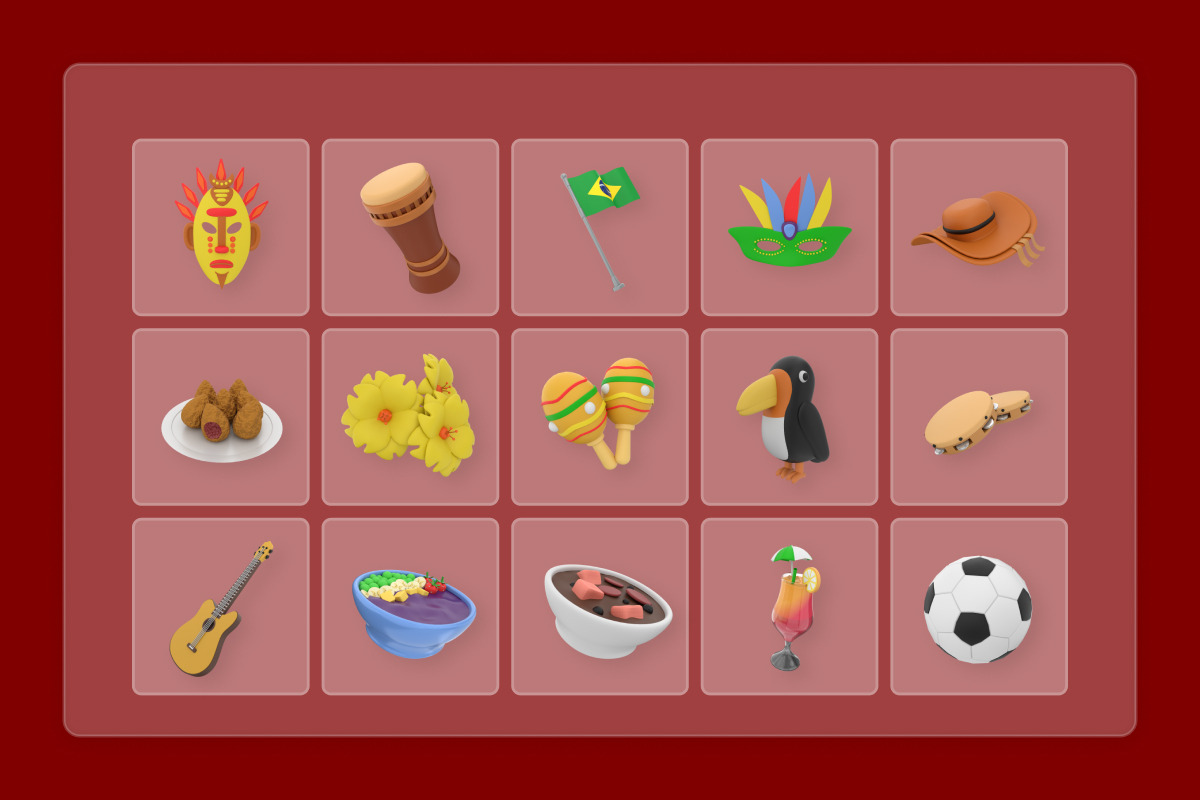 Brazil Festival Culture 3D Icons, a Work Illustration by twinstd (Photo 6 of 6)