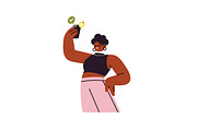 People using smartphones set, a Person Illustration by PaperTrident (Thumbnail 4 of 11)