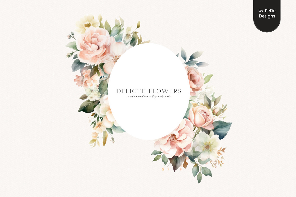 Delicate Flowers, a Decorative Illustration by PeDe Designs (Photo 2 of 8)