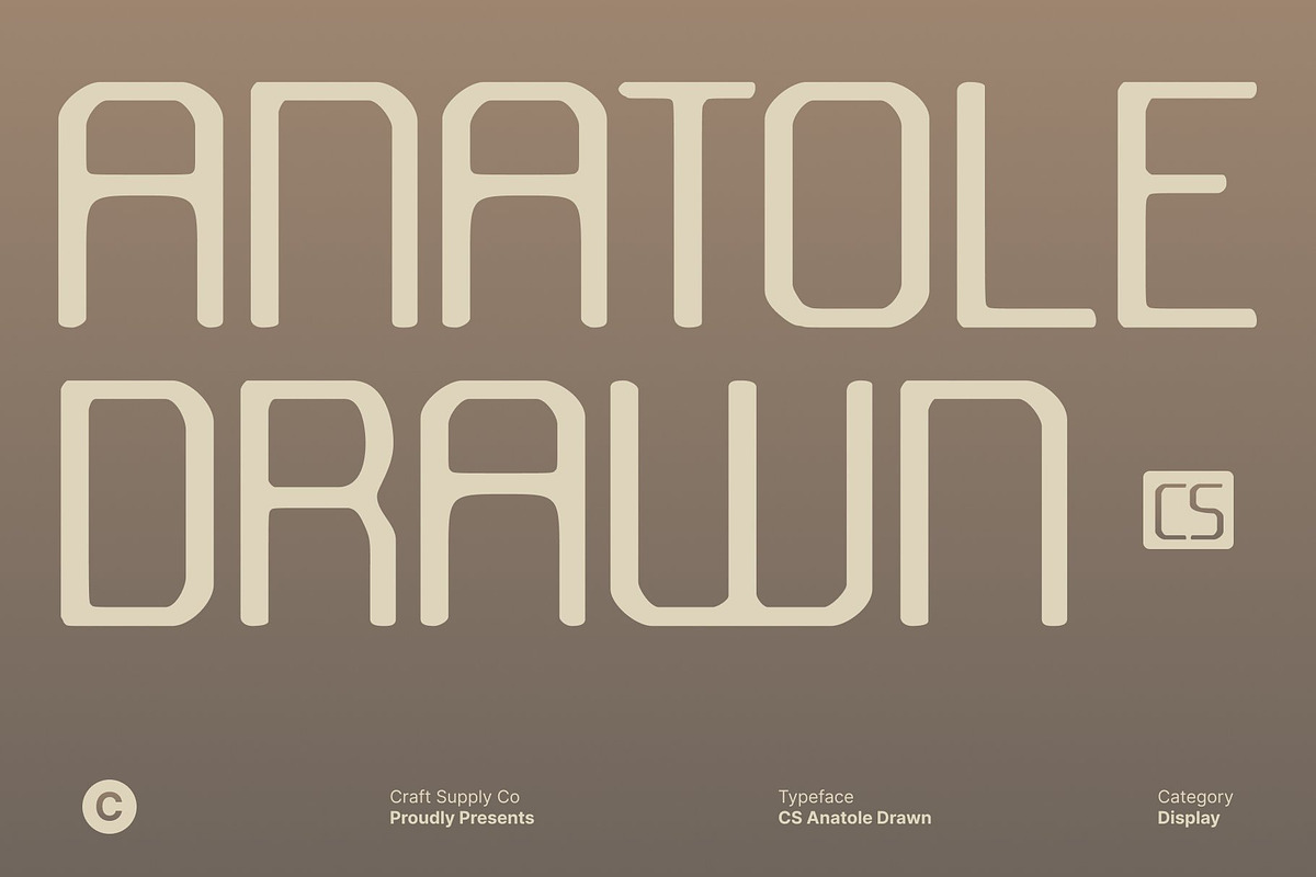 CS Anatole Drawn, a Sans Serif Font by Craft Supply Co. (Photo 1 of 8)