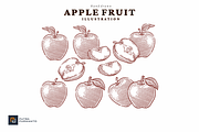 Vintage Apple Engraving Illustration, a Food Illustration by putra_purwanto (Thumbnail 1 of 3)