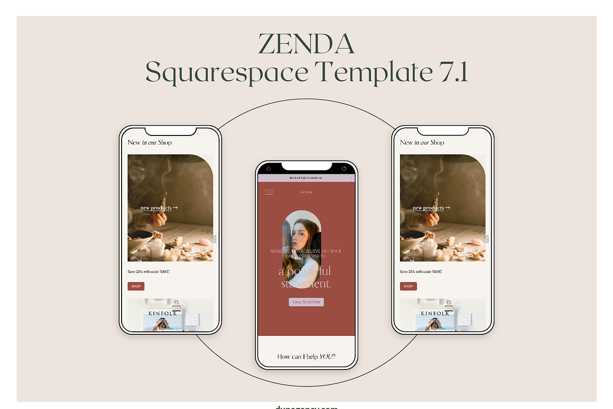 Squarespace 7.1 Template: Zenda ⓪, a Squarespace Template by dunagency (Photo 2 of 11)