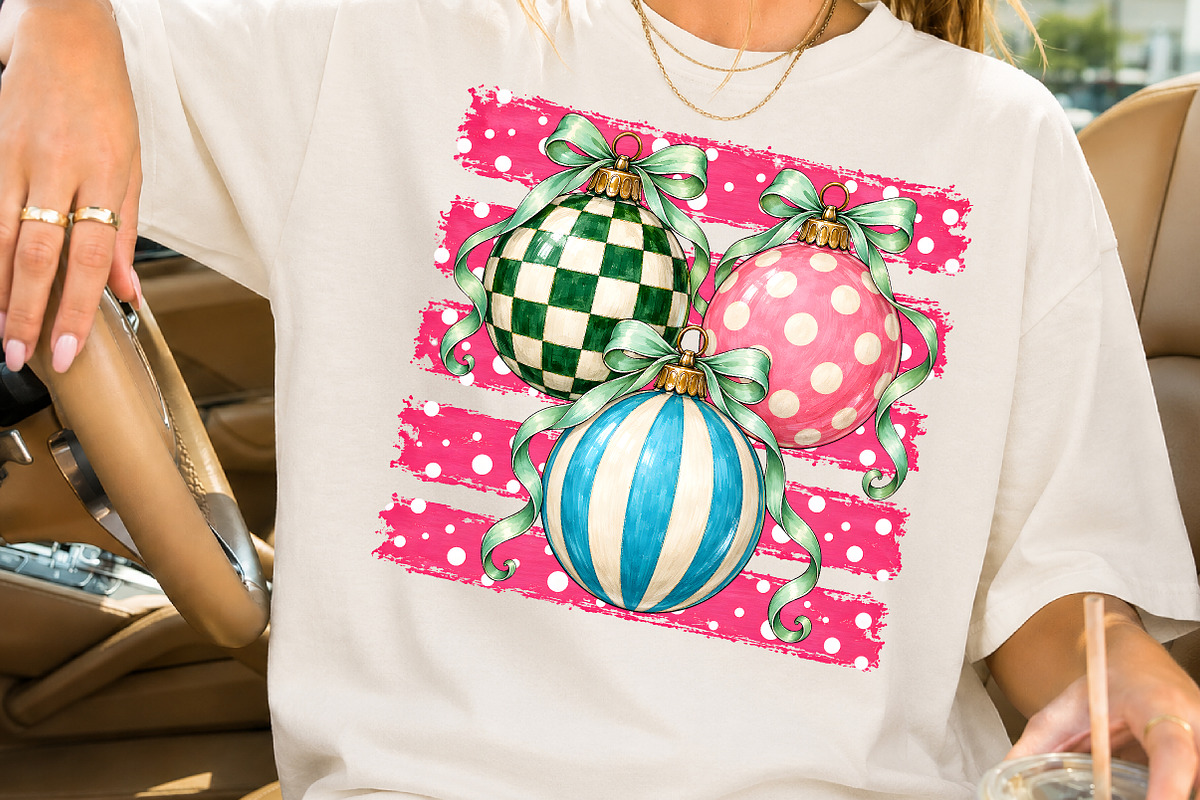 Coquette Christmas Ornaments PNG, a Seasonal Illustration by Rose Art (Photo 2 of 4)