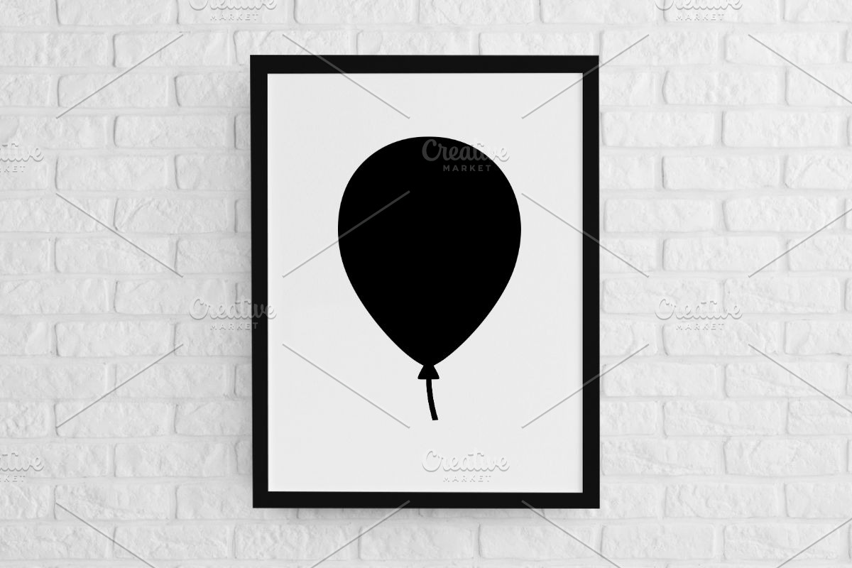 Balloons Silhouette SVG, a Decorative Illustration by newminddesign (Photo 2 of 3)