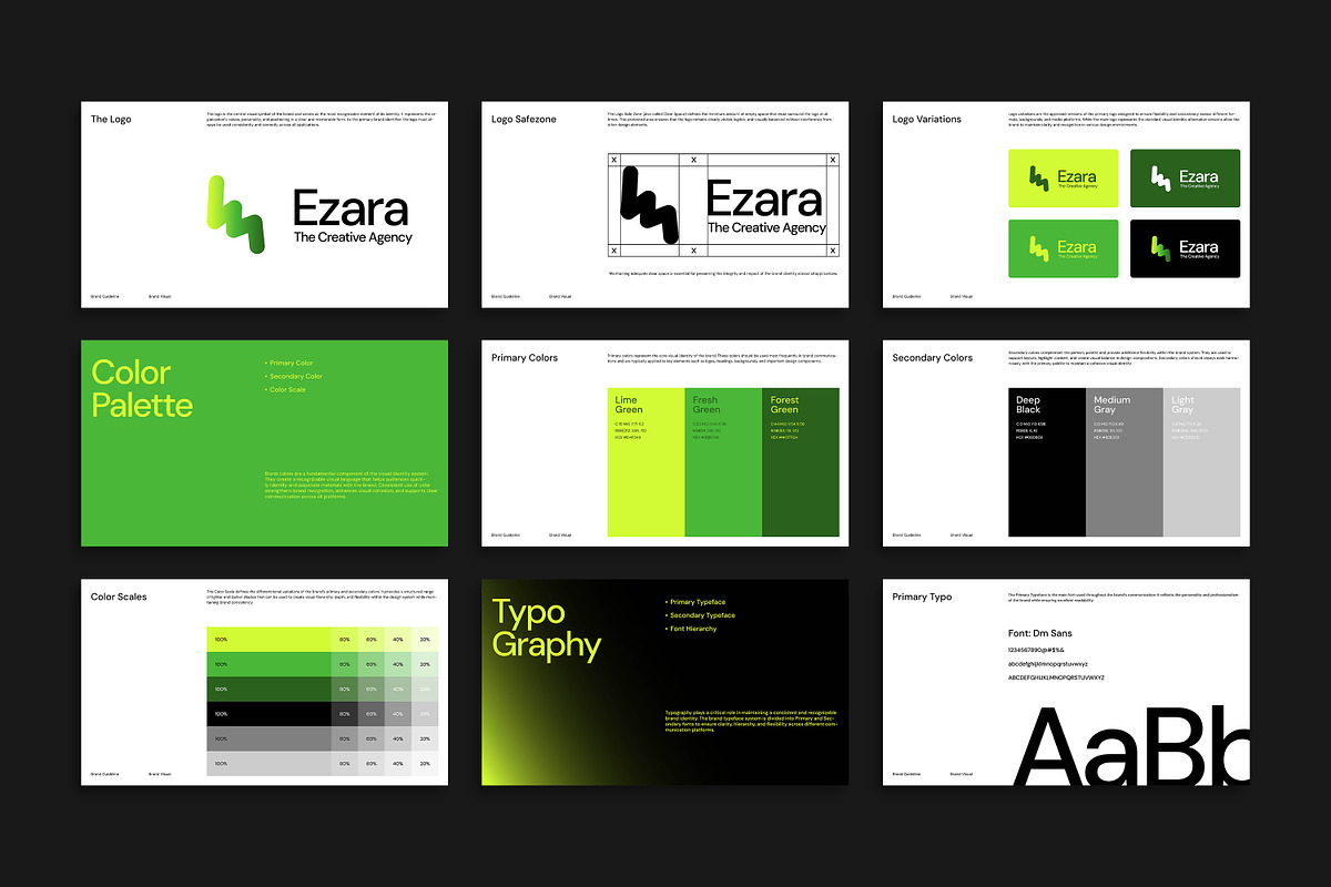 Ezara | Brand Guidelines Template, a Presentation Template by Artisan Vibes (Photo 8 of 11)