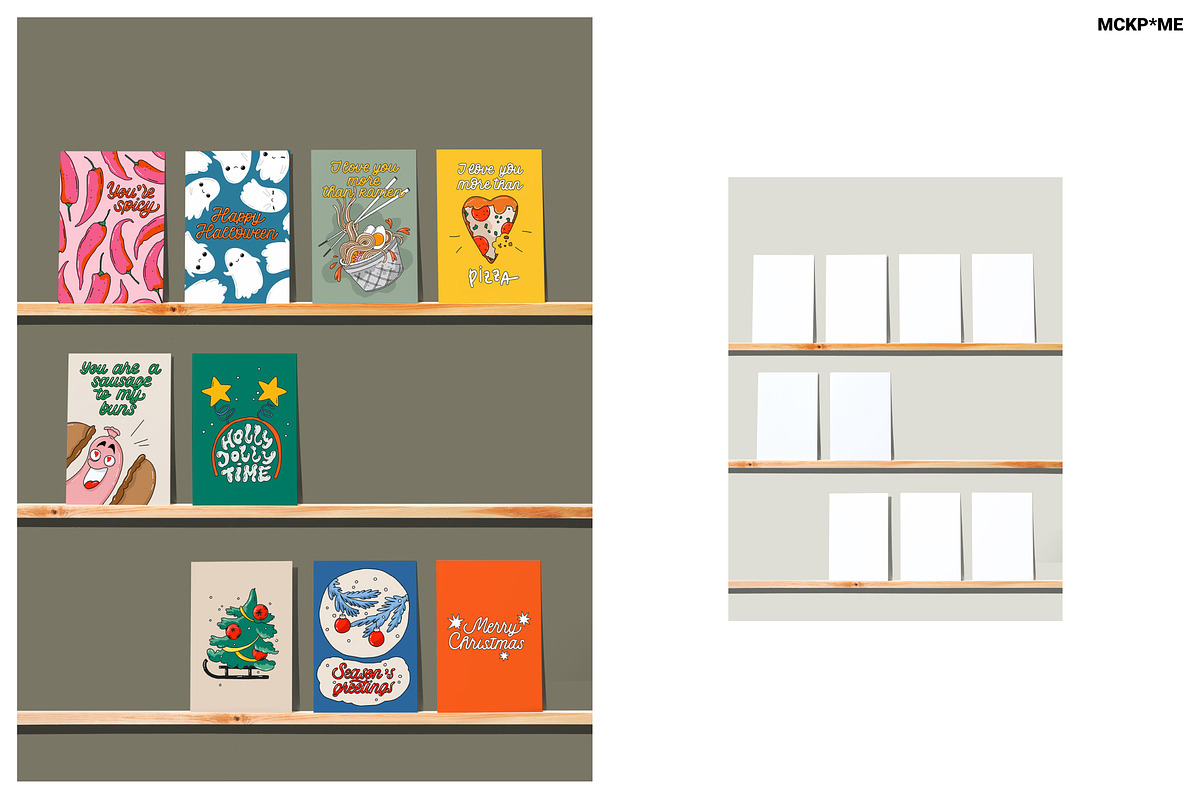 A6/B6/A5 GREETING CARD MOCKUPS, a Merchandise Mockup by MCKP*ME (Photo 8 of 9)