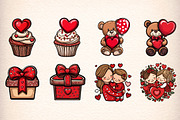 Colorful Kawaii Mother's Day Clipart, an Illustration by Digital Artistic99 (Thumbnail 4 of 9)