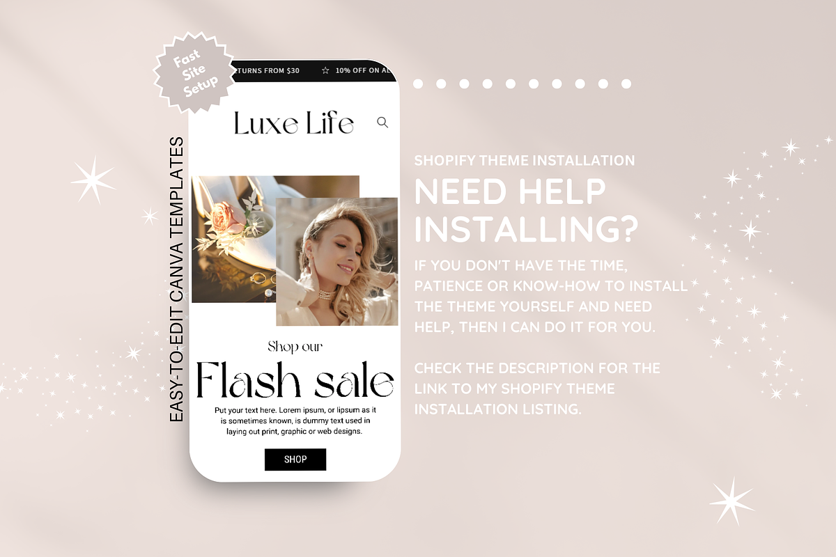 Beige Shopify Theme, a Shopify Template by SunshineStudioBoutique (Photo 8 of 9)