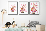 Watercolor drawn cute baby rabbit, an Animal Illustration by Fresh art by Larysa (Thumbnail 4 of 4)