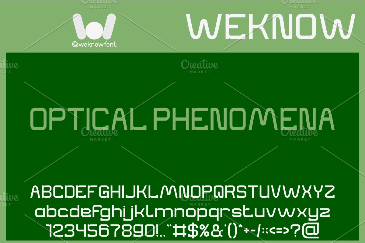 Optical Phenomena font, a Sans Serif Font by weknow (Photo 1 of 8)