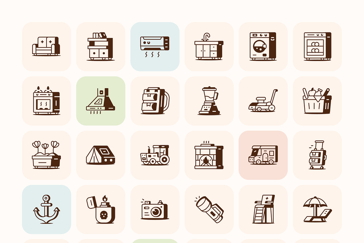 200 Lifestyle and Tech Icons, a Solid Icon by Prosymbols (Photo 7 of 9)