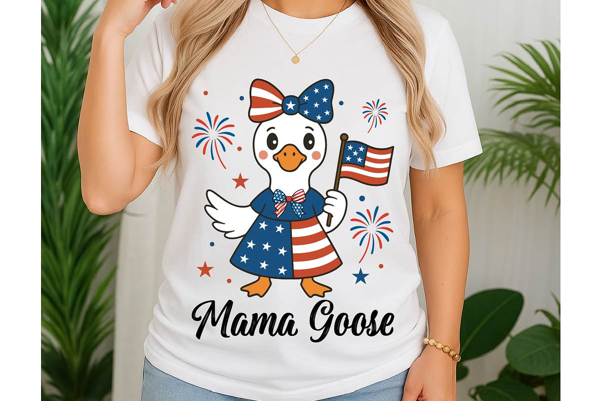4th of July Mama Goose SVG PNG, an Object Graphic by Digi_Design_World (Photo 2 of 6)