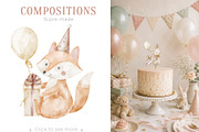 Vintage Birthday Party Clipart, a Seasonal Illustration by Alisles (Thumbnail 3 of 11)
