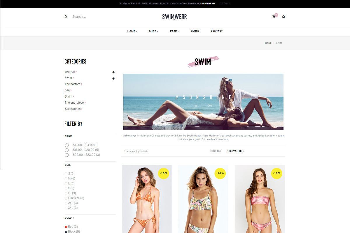 Pts Swimwear Best Bikini Prestashop, a Bootstrap Template by Prestabrain (Photo 4 of 6)