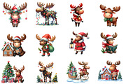 Cute Christmas Moose Sublimation, an Illustration by Designworld (Thumbnail 4 of 5)