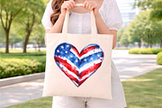 Watercolor Patriotic Hearts Clipart, an Illustration by Digital Artistic99 (Thumbnail 6 of 9)