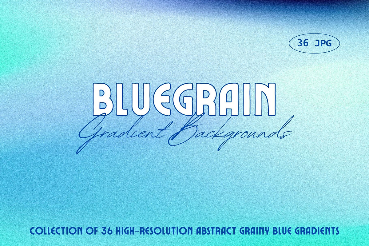 BLUEGRAIN Abstract Grainy Gradients, a Background Graphic by Anzhelika (Photo 1 of 8)