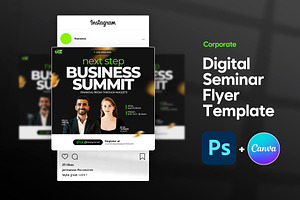 Seminar Digital Flyer | Canva & PSD, a Social Media Template by Vintage Impressions