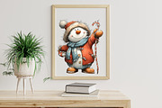 Red Christmas Snowman Clipart, an Illustration by Libby Wishes (Thumbnail 7 of 7)