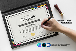 Certificate of Achievement, a Stationery Template by retrographix