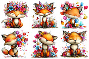 Whimsical Spring Fox Clipart, an Illustration by Daily.Designs (Thumbnail 4 of 7)