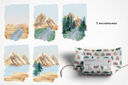 Watercolor travel bundle, summer set, a Person Illustration by LyubovZaytseva (Thumbnail 17 of 20)