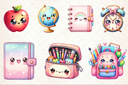 Kawaii School Sublimation Clipart, a Seasonal Illustration by Rose Art (Thumbnail 3 of 4)