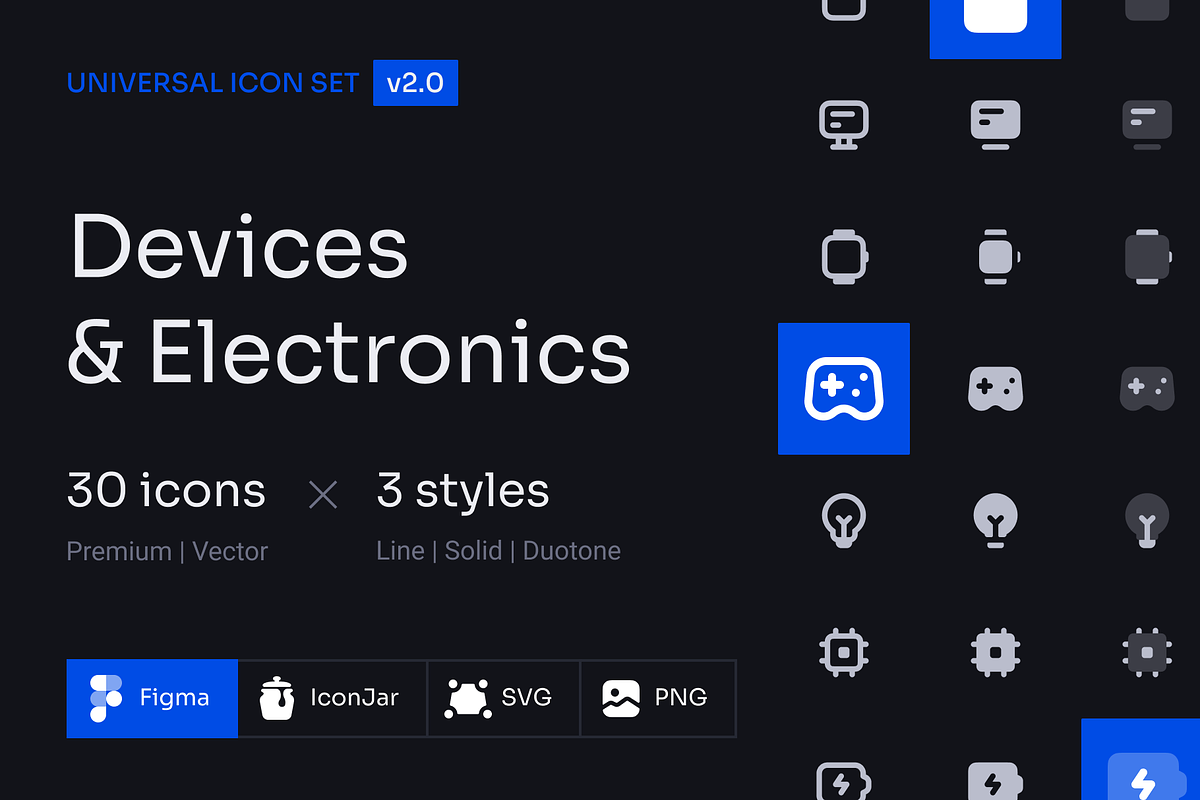 Devices and Electronics Icon Set, a Solid Icon by 123done (Photo 1 of 3)