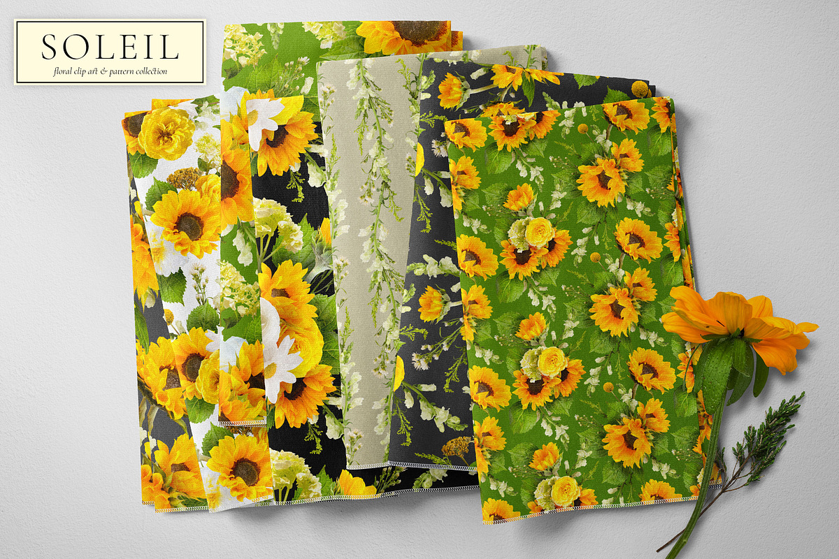 Soleil Floral Patterns & Clip Art, an Object Graphic by Eclectic Anthology (Photo 7 of 13)