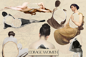 VINTAGE WOMEN COLLECTION COLLAGES