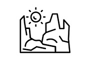 Canyon Line Icon, an Icon by Pexelpy (Thumbnail 1 of 2)