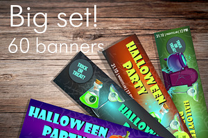 Halloween banner set.