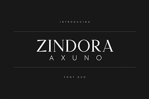 Zindora & Axuno – Elegant Font Duo