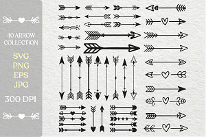 Boho Arrow Svg bundle 40 Designs, an Object Illustration by Actual Pixel