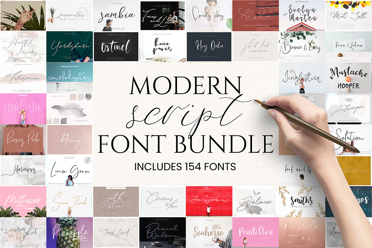 Modern Script Font Bundle