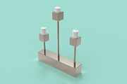 5 Сubic Candelabrum 3D Printing Set, an Object 3D Model by Kseniya-Omega (Thumbnail 11 of 12)