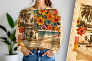 Collaged Tropical Vintage Photo, an Empty State Illustration by Sharon Schwalbe (Thumbnail 5 of 5)