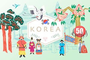 SOUTH KOREA SET, an Object Graphic by karakotsya