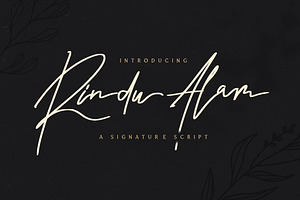 Rindu Alam - Signature Script Font