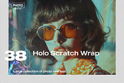 Holo Scratch Wrap Effect Overlays, a Brushes & More by PhotoSpirit (Thumbnail 1 of 8)