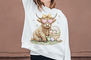Highland Cow Floral Patchwork PNG, a Graphic by Vector Portal (Thumbnail 4 of 8)