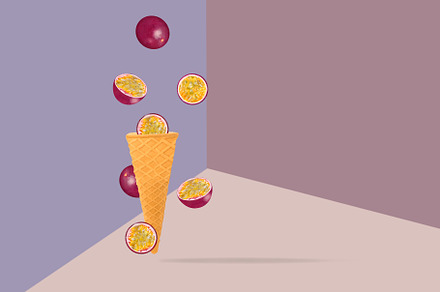 Ice cream cones with ingredients fal stock photo containing maracuya and, a Food & Drink Photo by Rodica Ciorba