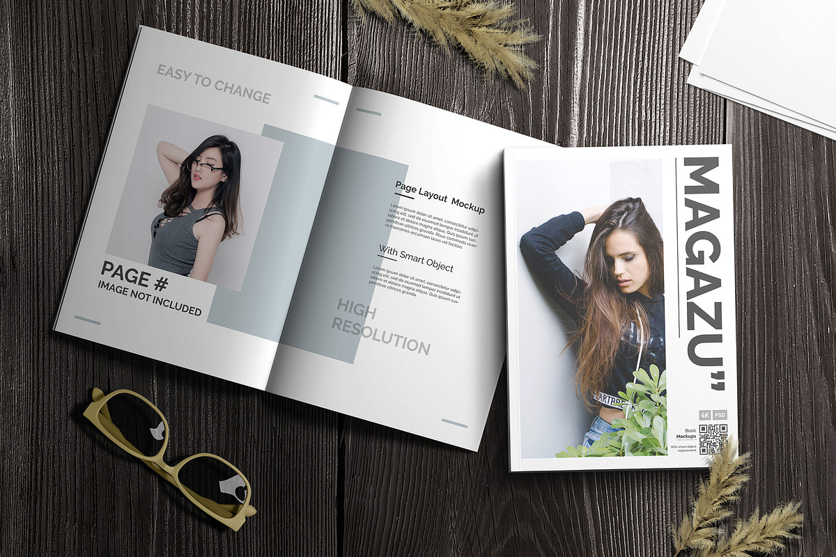 Magazine Book Mockup, a Books & Magazine Mockup by Artlogs x Modaldesain (Photo 1 of 2)