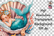 Mermaid PNG, Sea Shell PNG Bundle, a Graphic by Clipart Bloom (Thumbnail 14 of 14)