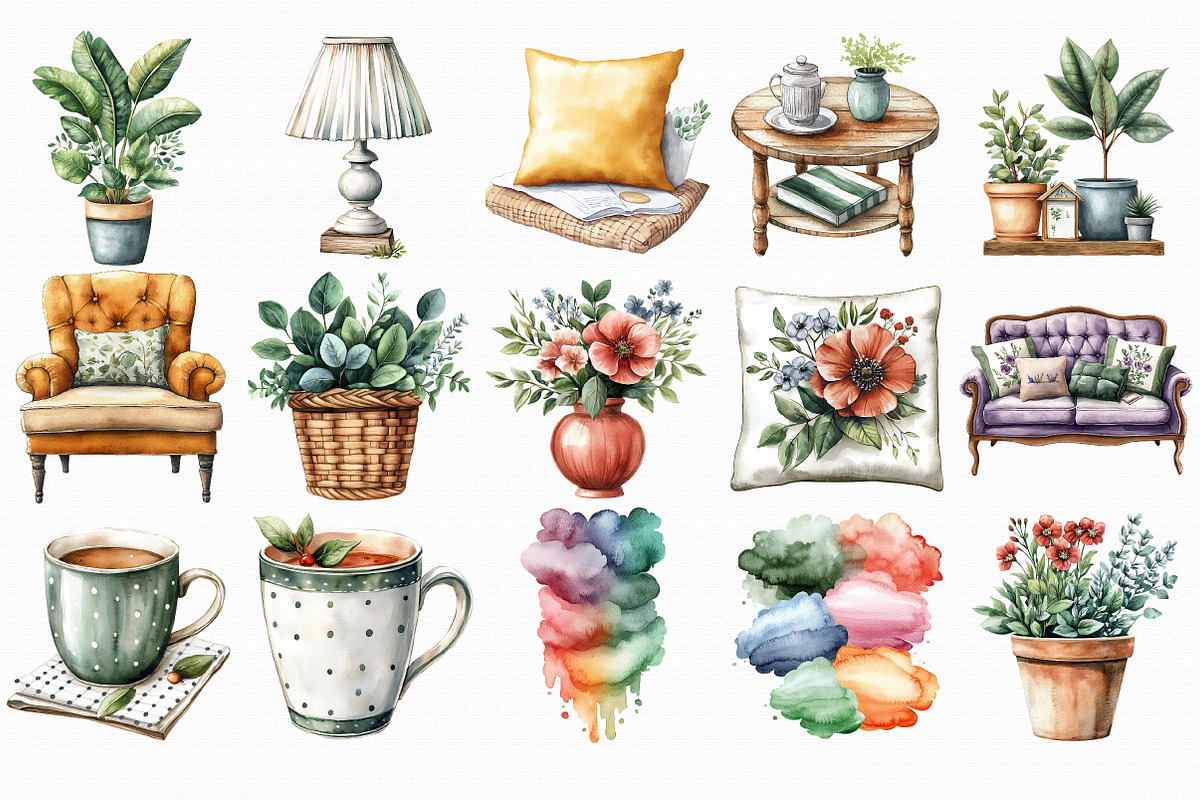 Interior Design Clipart PNG, an Illustration by Libby Wishes (Photo 6 of 7)