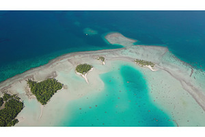 Stunning aerial view of Rangiroa, a Nature Photo by Goinyk