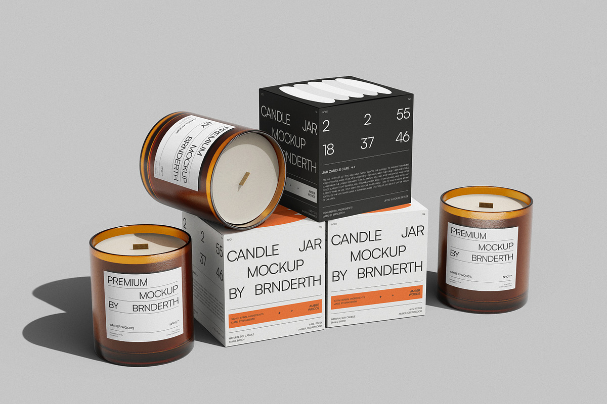 Candle Jar Mockup, a Packaging Mockup by Brand Earth (Photo 2 of 4)