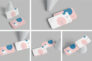 Round Edges Business Card Mockup, an Advertising Mockup by megostudi0